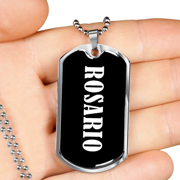 Rosario v03 - Luxury Dog Tag Necklace - Unique Gifts Store