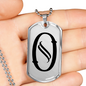 Initial O v001-21 - Luxury Dog Tag Necklace