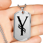 Initial Y v001-21 - Luxury Dog Tag Necklace