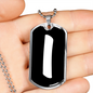 Initial I v3b - Luxury Dog Tag Necklace