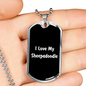 Love My Sheepadoodle v6 - Luxury Dog Tag Necklace