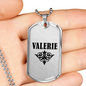 Valerie v01a - Luxury Dog Tag Necklace