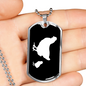 Mama Chicken With 1 Chick v3 - Luxury Dog Tag Necklace