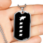Mama Penguin With 4 Chicks v3 - Luxury Dog Tag Necklace