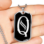Initial Q v001-23 - Luxury Dog Tag Necklace