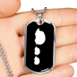 Mama Hedgehog With 2 Hoglets v3 - Luxury Dog Tag Necklace