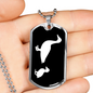 Mama Duck With 1 Duckling v3 - Luxury Dog Tag Necklace