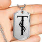 Initial T v001-21 - Luxury Dog Tag Necklace