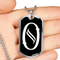 Initial O v001-23 - Luxury Dog Tag Necklace