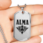 Alma v01a - Luxury Dog Tag Necklace