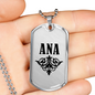 Ana v01a - Luxury Dog Tag Necklace
