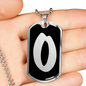 Initial O v2b - Luxury Dog Tag Necklace
