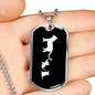 Mama Cat With 2 Kittens v3 - Luxury Dog Tag Necklace