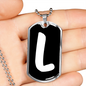 Initial L v3b - Luxury Dog Tag Necklace