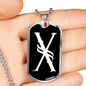 Initial X v001-23 - Luxury Dog Tag Necklace