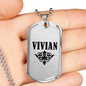 Vivian v01a - Luxury Dog Tag Necklace