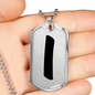 Initial I v1b - Luxury Dog Tag Necklace