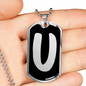 Initial U v2b - Luxury Dog Tag Necklace