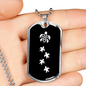 Mama Turtle With 4 Hatchlings v3 - Luxury Dog Tag Necklace
