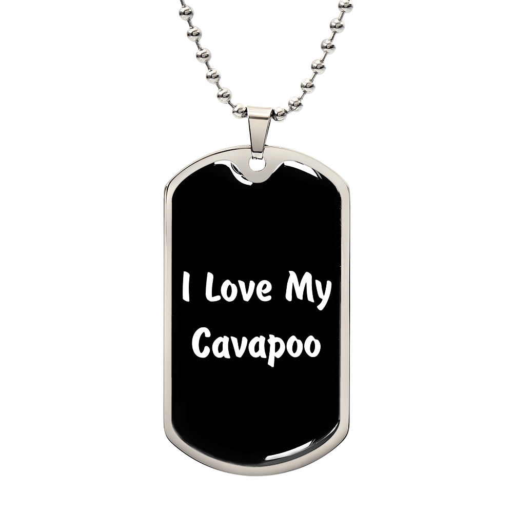 Love My Cavapoo v6 - Luxury Dog Tag Necklace