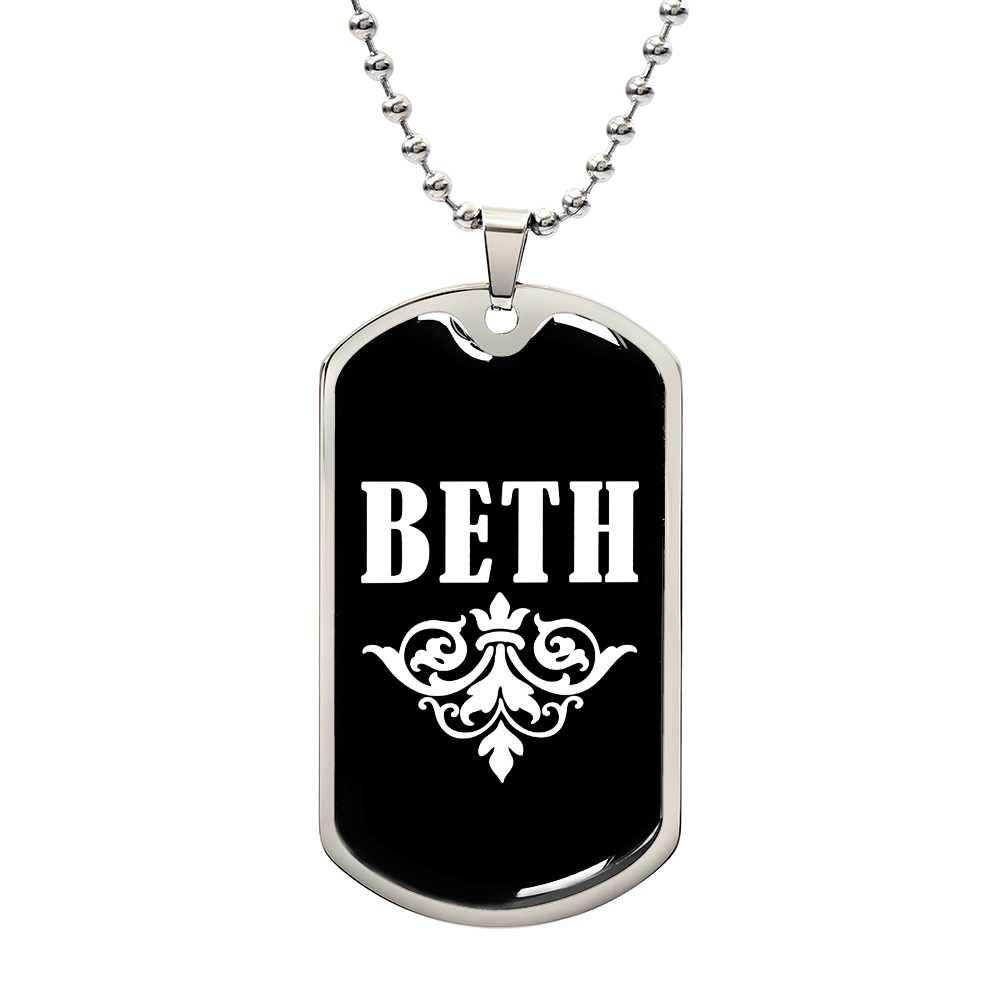 Beth v03a - Luxury Dog Tag Necklace