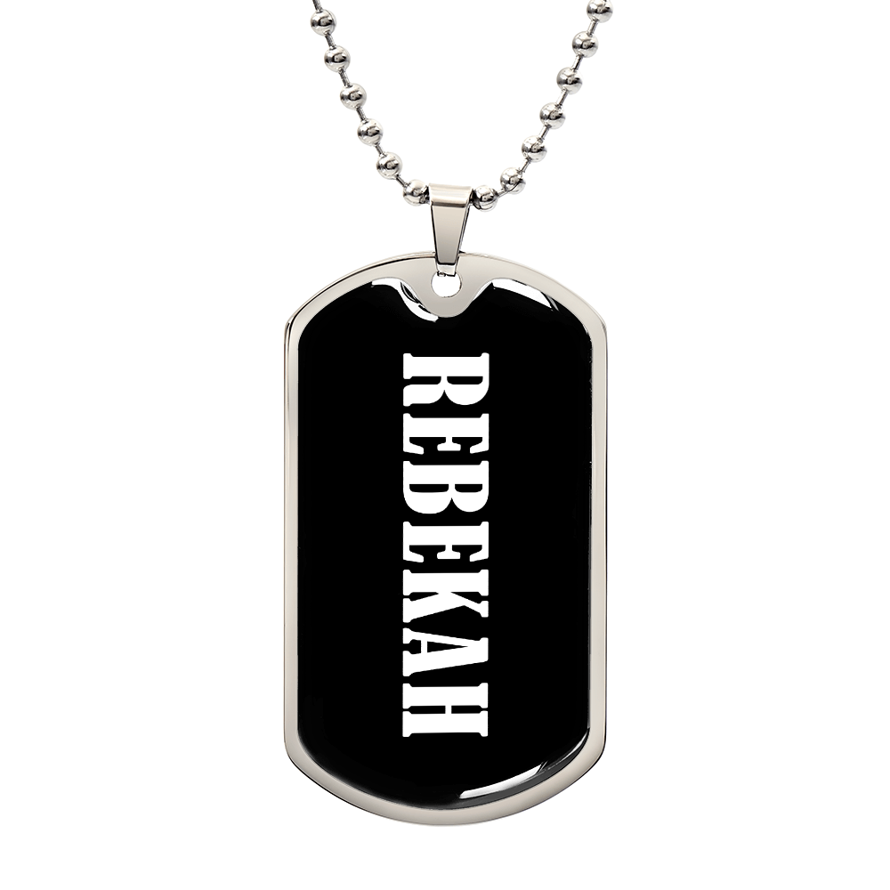 Rebekah v03 - Luxury Dog Tag Necklace