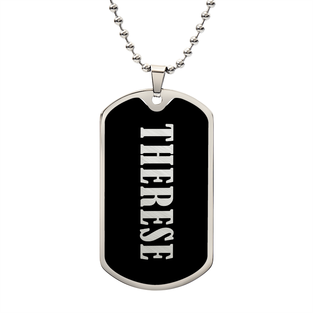 Therese v02 - Luxury Dog Tag Necklace
