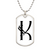 Initial K v001-24 - Luxury Dog Tag Necklace