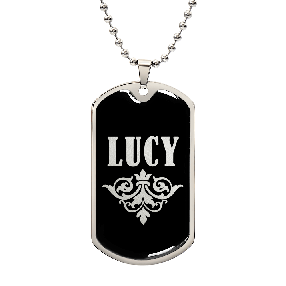 Lucy v02a - Luxury Dog Tag Necklace