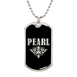 Pearl v02a - Luxury Dog Tag Necklace