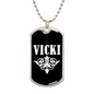 Vicki v03a - Luxury Dog Tag Necklace