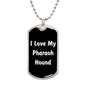 Love My Pharaoh Hound v6 - Luxury Dog Tag Necklace