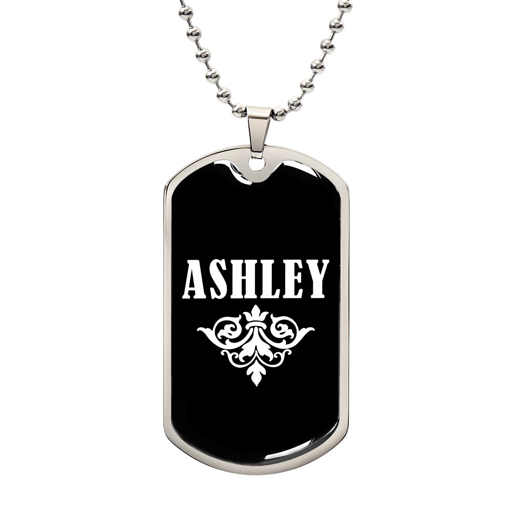 Ashley v03a - Luxury Dog Tag Necklace