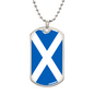 Scottish Flag - Luxury Dog Tag Necklace