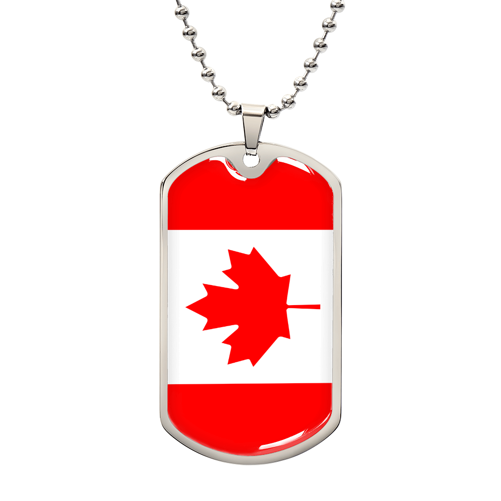 Canadian Flag - Luxury Dog Tag Necklace