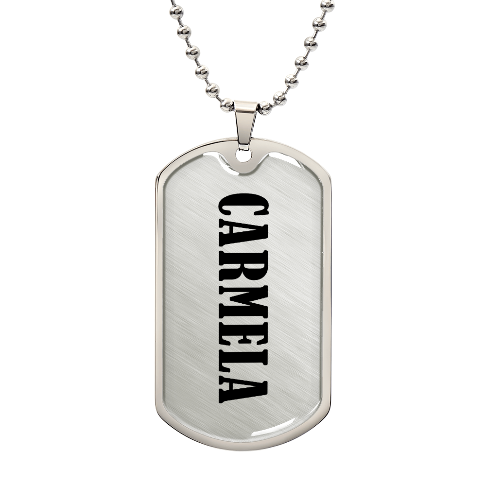Carmela v01 - Luxury Dog Tag Necklace