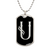 Initial U v001-22 - Luxury Dog Tag Necklace