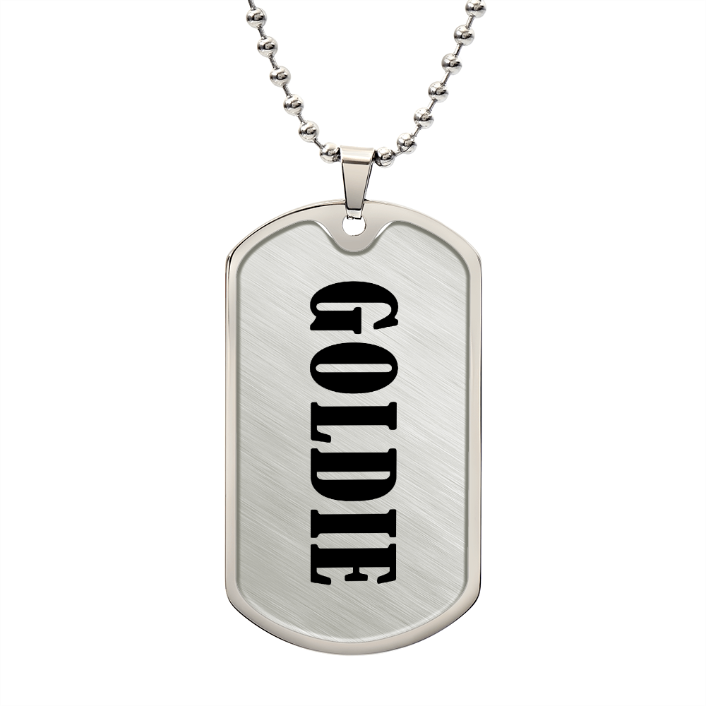 Goldie v01 - Luxury Dog Tag Necklace