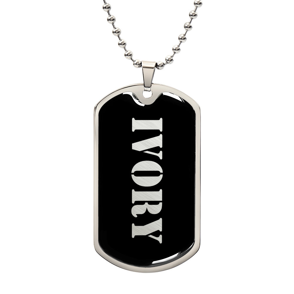 Ivory v2 - Luxury Dog Tag Necklace