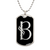 Initial B v001-22 - Luxury Dog Tag Necklace