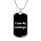 Love My Leonberger v6 - Luxury Dog Tag Necklace