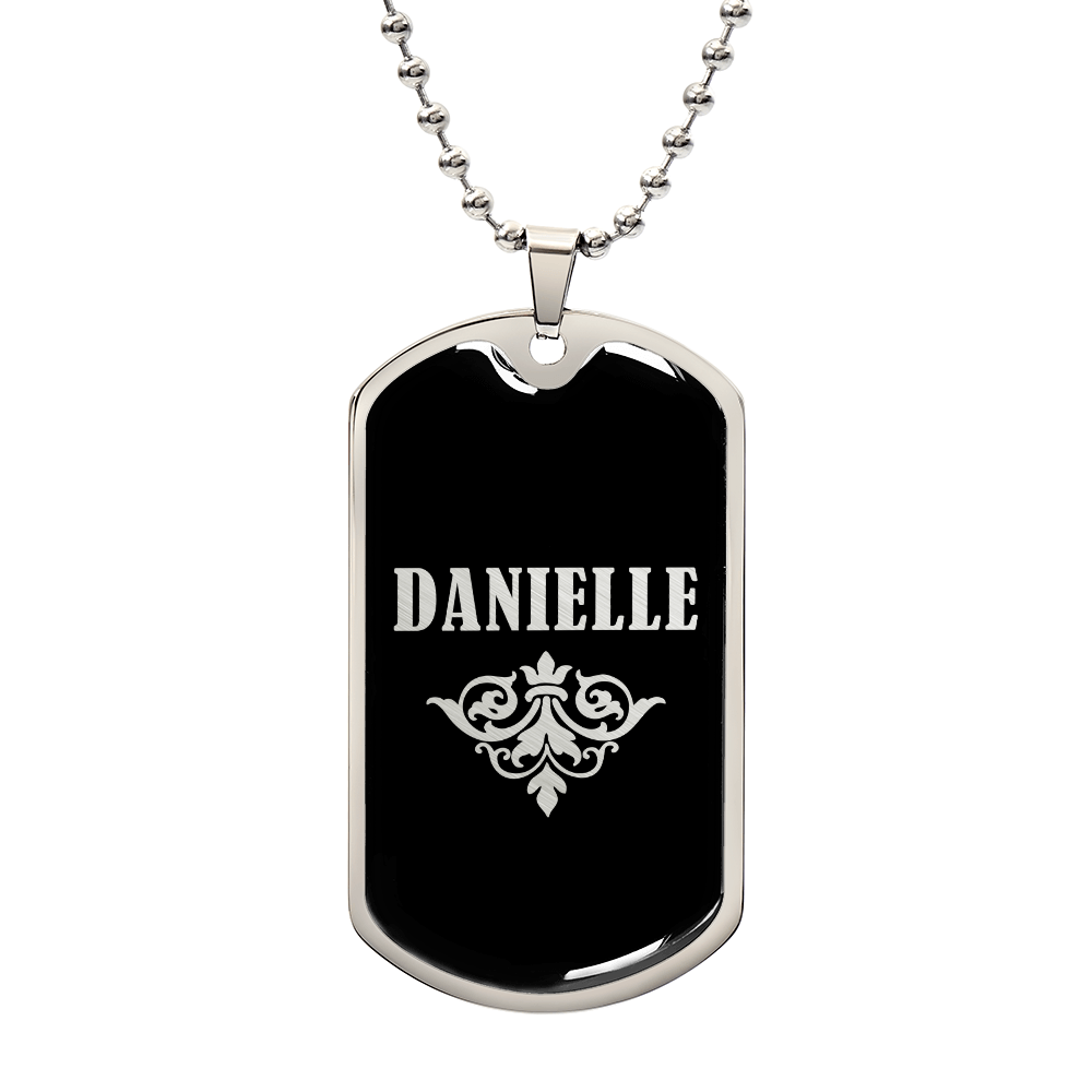 Danielle v02a - Luxury Dog Tag Necklace