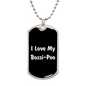 Love My Bossi-Poo v6 - Luxury Dog Tag Necklace