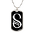 Initial S v001-23 - Luxury Dog Tag Necklace