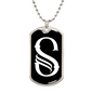Initial S v001-23 - Luxury Dog Tag Necklace