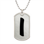 Initial I v1b - Luxury Dog Tag Necklace