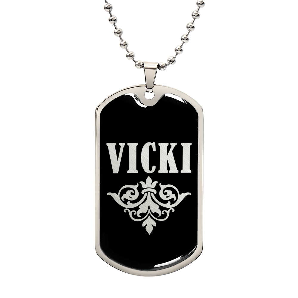 Vicki v02a - Luxury Dog Tag Necklace