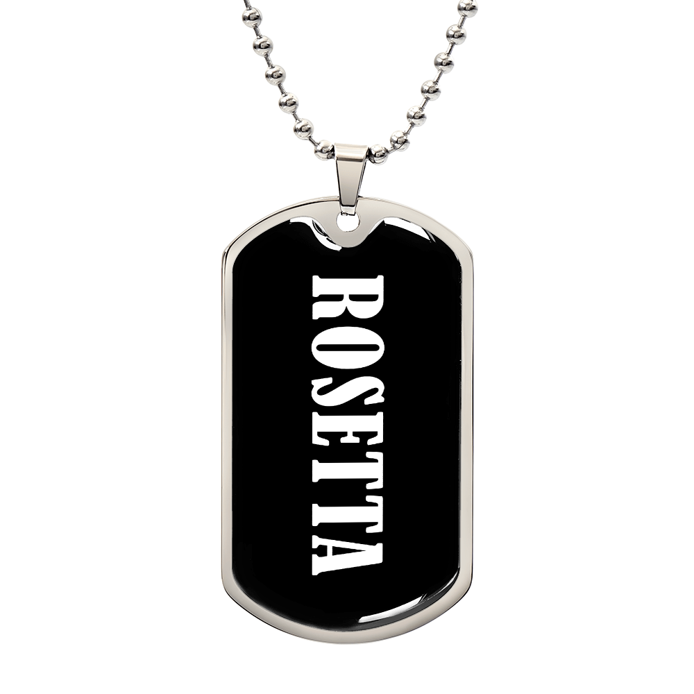 Rosetta v03 - Luxury Dog Tag Necklace