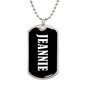 Jeannie v03 - Luxury Dog Tag Necklace