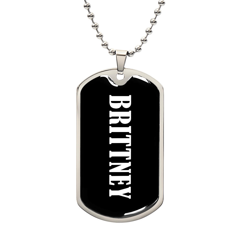 Brittney v03 - Luxury Dog Tag Necklace